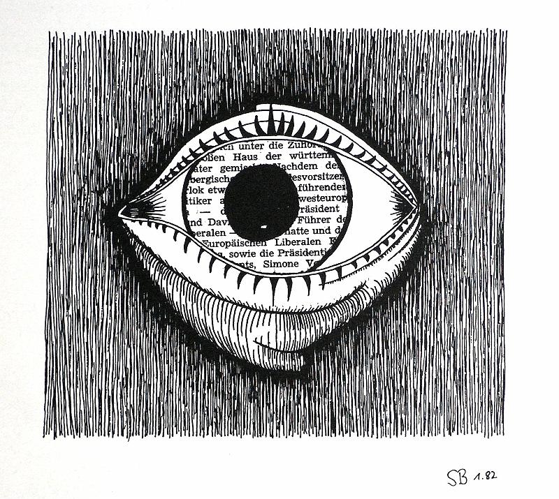 Schau mir in die Augen Kleines, 1982, Tusche-Papier, 30x21.jpg